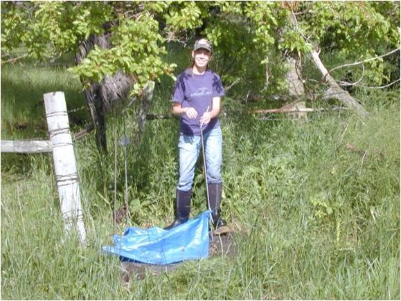 生物学 student out in the field